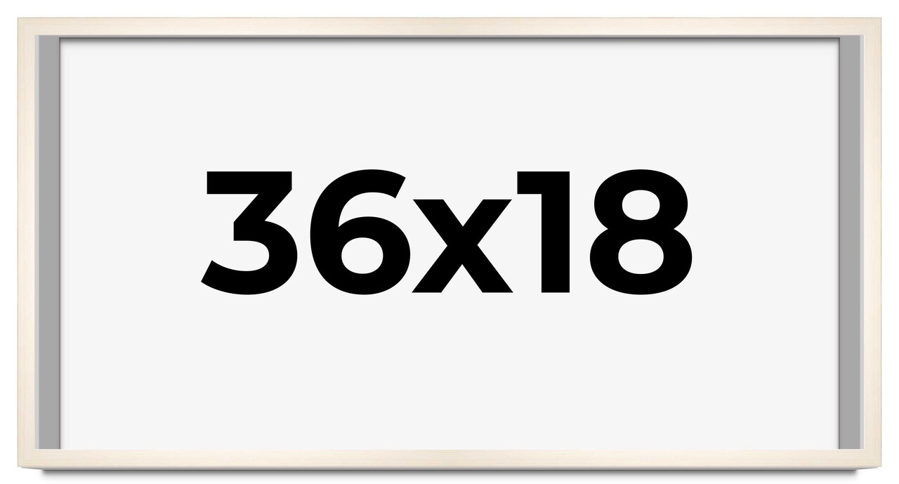 Panoramic Minimalist White Picture Frame - UV Acrylic, Foam Board Backing, Hanging Hardware